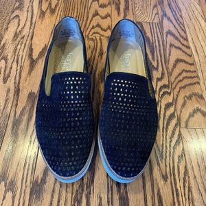 Franco Sarto Black Suede Size 7 Loafer
